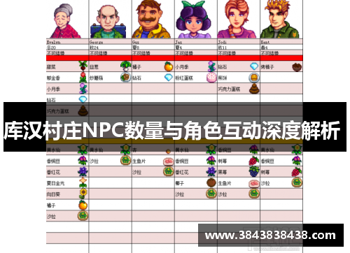 库汉村庄NPC数量与角色互动深度解析 